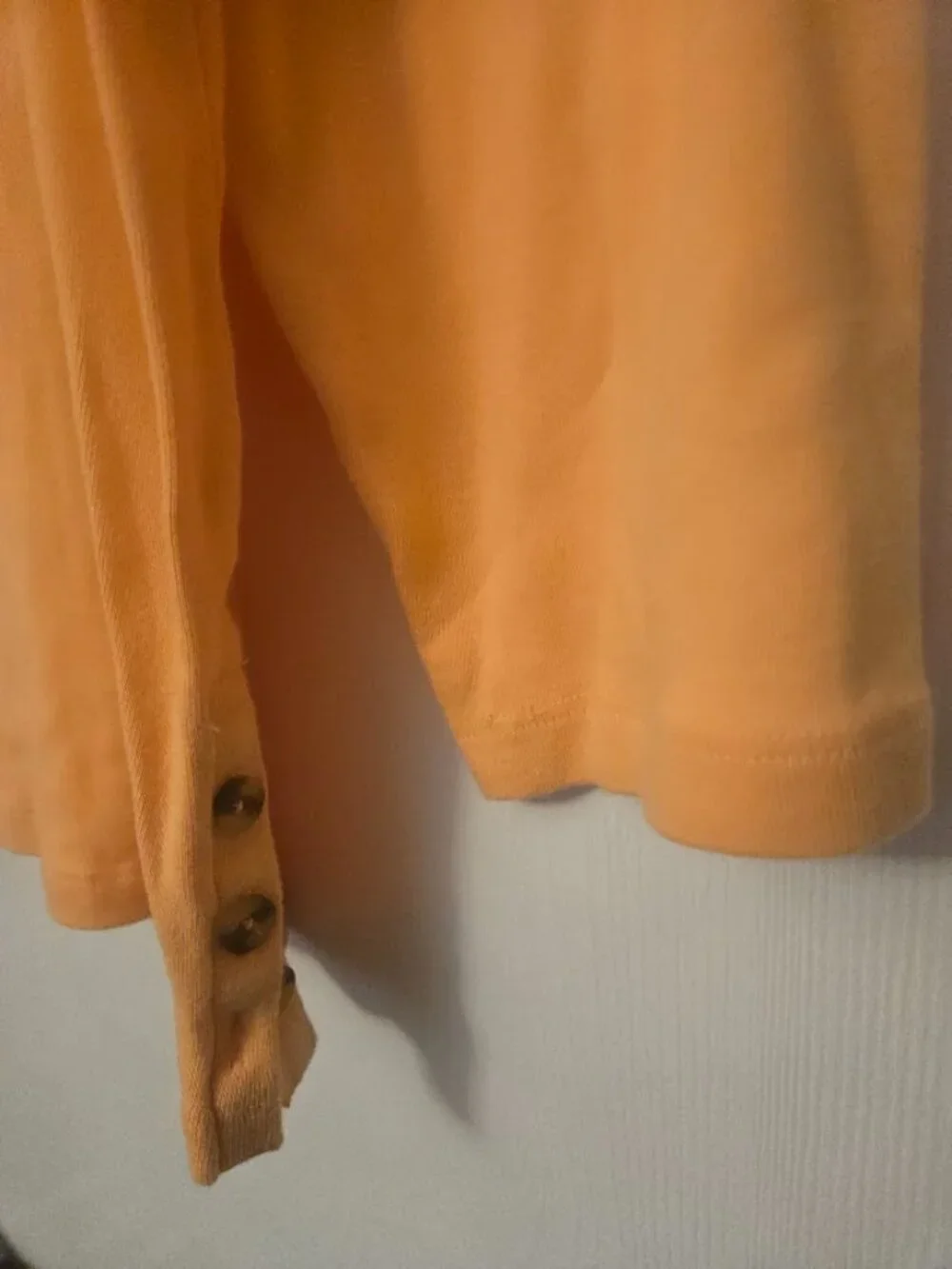Chico's‎ orange cotton 3/4 top with square neck Size 3/XL